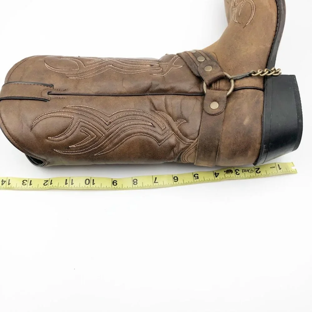ABILENE BOOT CO. Sage Air Embroidered Brown Leather Cowboy Boots Mens 10 - Picture 12 of 13